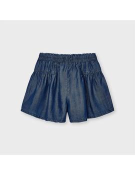 Pantalón Corto Mayoral  Tejano Fluido Oscuro Para Niño