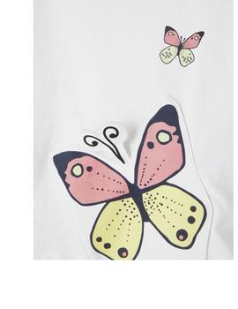 Camiseta Name it Mariposa Blanca Para Niña