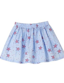 Falda Newness Estrellas Azul Para Niña