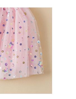 Falda Newness Tul Brillo Rosa Para Niña