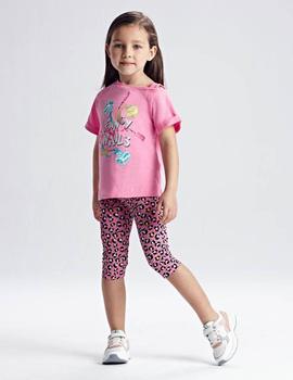 Conjunto Mayoral Estampado Rosa Para Niña