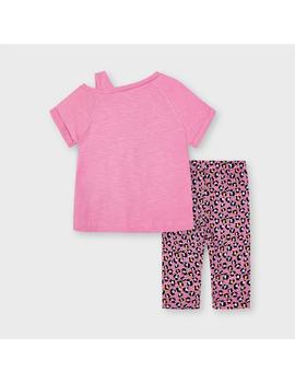 Conjunto Mayoral Estampado Rosa Para Niña