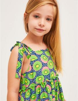 Vestido Compañia Estampado Kiwis Para Niña