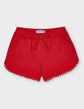 Short Mayoral  Felpa Básico Rojo Para Niña