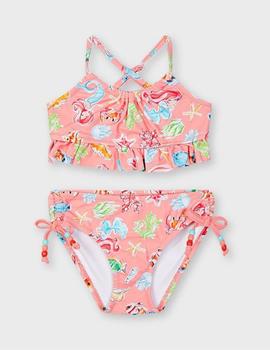 Bikini Mayoral Estampado Sirena Flamingo Para Niña