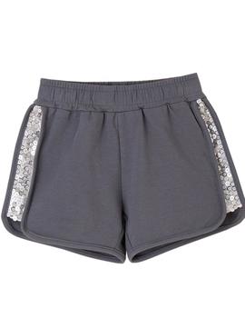 Short Newness Lentejuelas Gris Para Niña