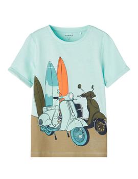 Camiseta Name it Vespa Tablas Agua Para Niño