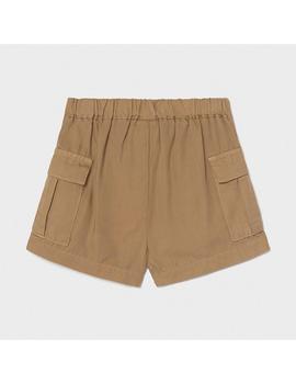 Pantalon Corto Mayoral Fluido Camel Para Bebé Niña