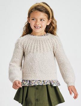 Jersey Mayoral  Lurex Mazapan Para Niña