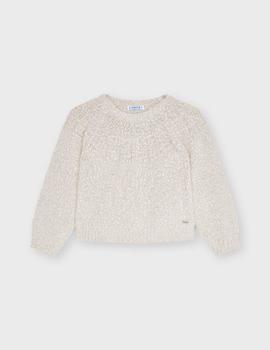 Jersey Mayoral  Lurex Mazapan Para Niña