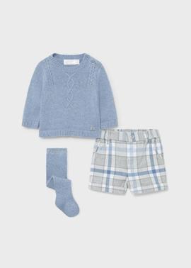 Conj. pant corto y leotardo Nube