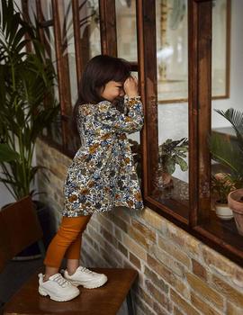 Vestido Name it  Flalisa Flores Camel Para Niña