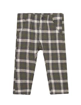 Pantalón Newness Cuadros Verde Para Bebé