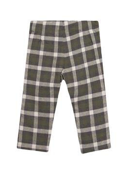 Pantalón Newness Cuadros Verde Para Bebé