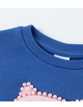 Sudadera Newness Gatita Azul Para Niña