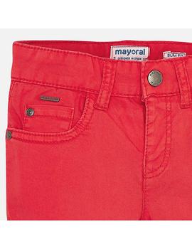 Pantalon Mayoral Sarga Slim Fit Basico Rojo