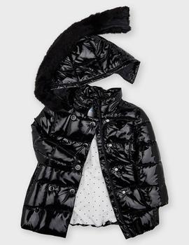 Chaquetón Mayoral Charol Negro Para Niña