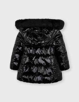 Chaquetón Mayoral Charol Negro Para Niña