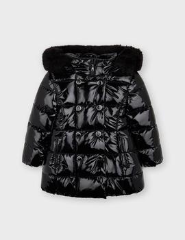 Chaquetón Mayoral Charol Negro Para Niña