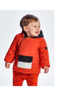 Chaquetón Mayoral Canguro Naranja Para Bebé