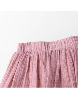 Falda Newness Tul Estrellas Rosa Para Niña