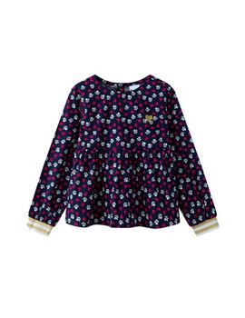 Camisa Newness Corazones Marino Para Niña