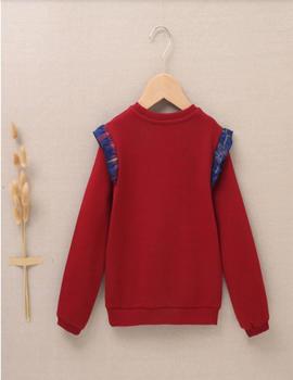 Sudadera Dadaty Oso Granate Para Niña