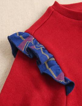Sudadera Dadaty Oso Granate Para Niña