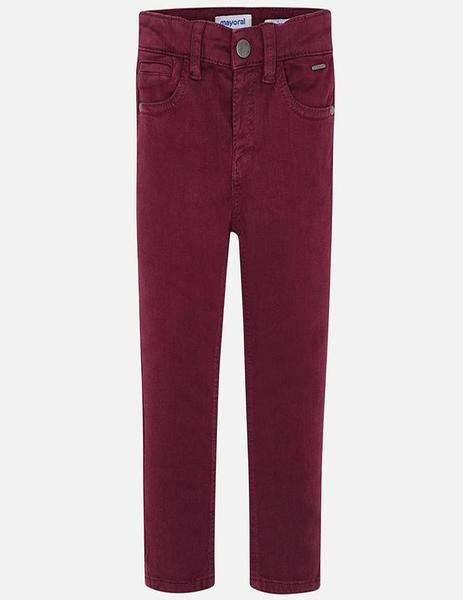 Pantalon Mayoral 5b Slim Fit Basico Granate Nino