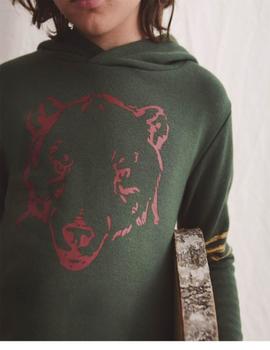 Sudadera Dadaty Oso Verde Para Niño