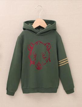 Sudadera Dadaty Oso Verde Para Niño