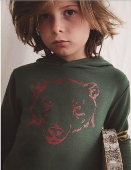 Sudadera Dadaty Oso Verde Para Niño