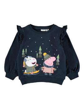Sudadera Name it Peppa Pig Marino Para Niña