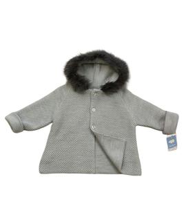 Abrigo Mac Ilusión punto Triangulos Gris Bebe