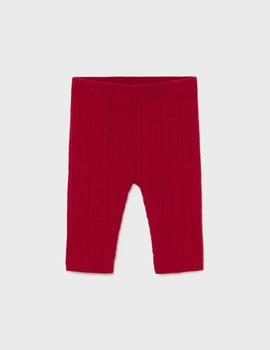 Leggings Mayoral Malla Tricot Rojo Para Bebe