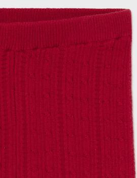 Leggings Mayoral Malla Tricot Rojo Para Bebe