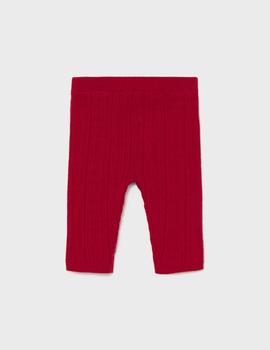 Leggings Mayoral Malla Tricot Rojo Para Bebe