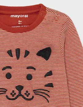 Conj. Punto Mayoral Homewear 'cat' Naranja Para Bebé