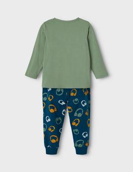 Pijama Name it Hedge Green Para Niño