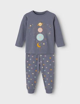 Pijama Name it Planetas Gris Unisex