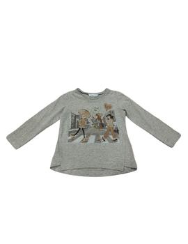 Camiseta Mayoral Gris Para Niña