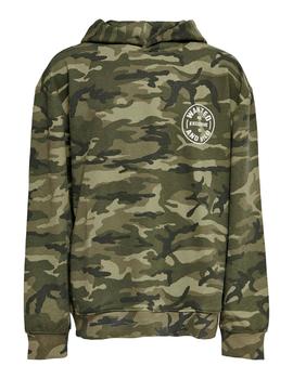 Sudadera Only Kids Camuflaje Verde Para Niño