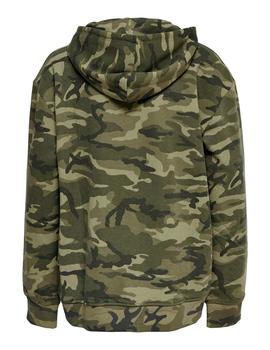 Sudadera Only Kids Camuflaje Verde Para Niño