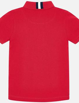 Polo Mayoral M/C Semibasico Elastano Rojo Niño