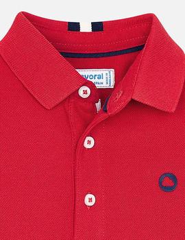 Polo Mayoral M/C Semibasico Elastano Rojo Niño