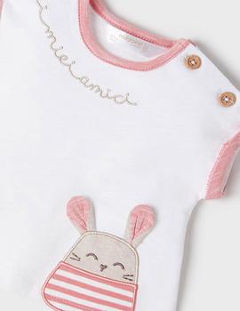 Conj.Mayoral Conejito Blanco Para Bebé Niña