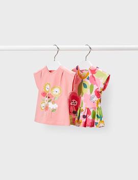 Camiseta Mayoral Estampada Fucsia Para Bebé Niña