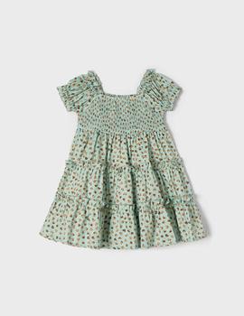 Vestido Mayoral Estampado Corazon Jade Para Niña
