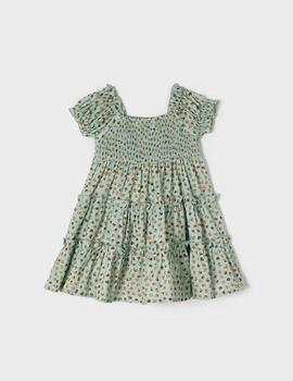 Vestido Mayoral Estampado Corazon Jade Para Niña