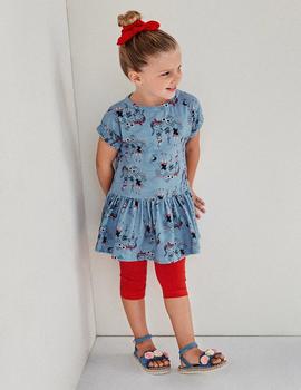 Vestido Mayoral Estampado Lavanda Para Niña